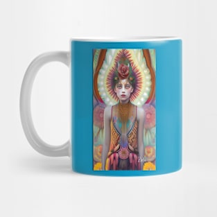 Pretty tropical forest flowers tribal girl Mug